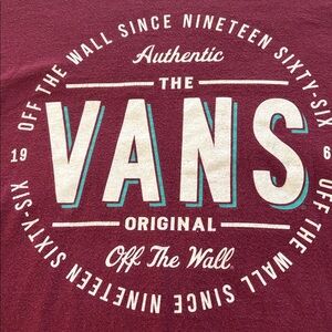 Awesome Maroon VANS OFF THE WALL Unisex Shirt - XXL